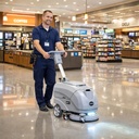 DX15 | Battery Autoscrubber, 15 inch in a truck stop convenience store