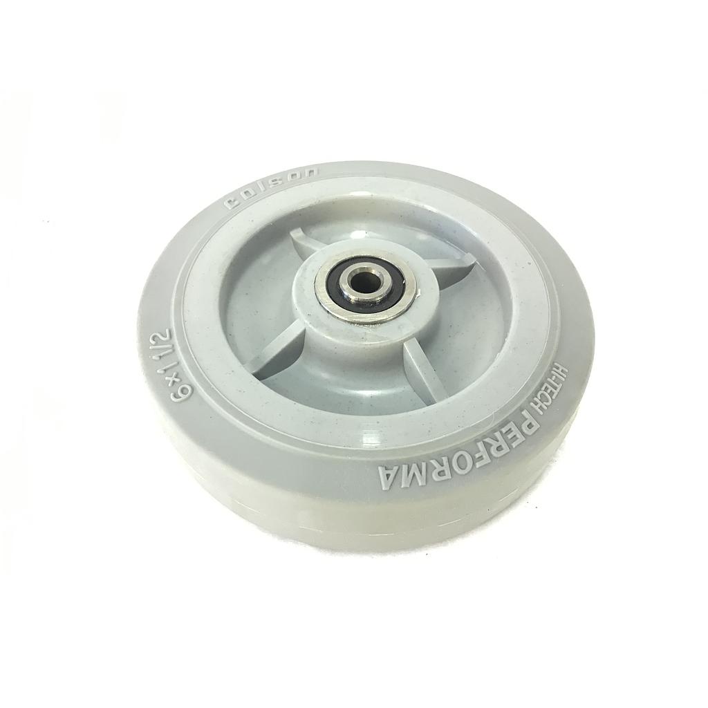 W4220 | Rubber Wheel 6 x 1-1/2 x 3/8 ID Ball Bearing