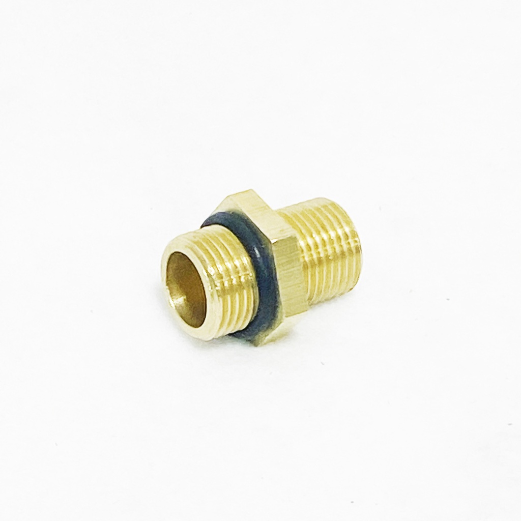 W10967 | Brass Coupler with O-ring, G1/2 Hex Nipple
