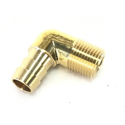 F69947 | 90 Deg Elbow - 3/8 MNPT x 1/2 BARB Brass