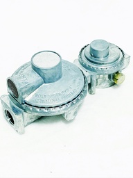 W11310 | Pressure Regulator, LPG Propane, Dual Stage, 12-15 psi + 0.4 psi, 1/4 NPT Inlet, with 3/8 barb Elbow