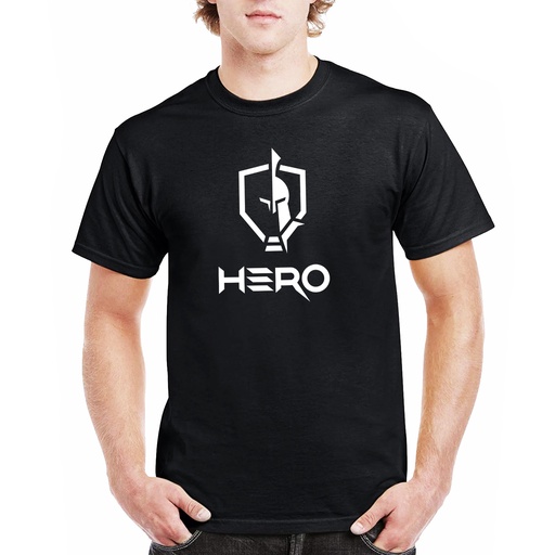 W13829 | HERO T-Shirt, Black with White Logo