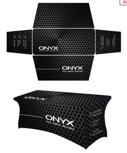 W13271 - ONYX Black Table Cover 6'